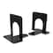 Charles Leonard Metal Bookends, 5in Height, Black, PK12 87515 - alternate 1